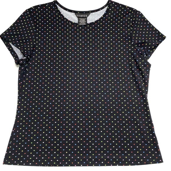 George multi color polka dot top - Picture 1 of 7